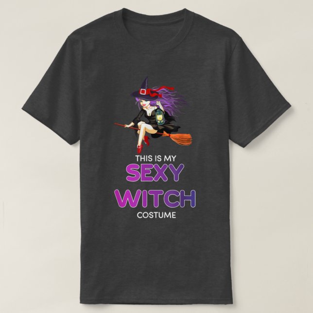 T-shirt Costume de sorcière d'Halloween  (Design devant)