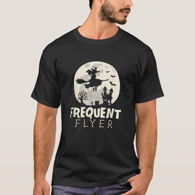 T-shirt Costume de sorcière Halloween Frequent Flyer (Devant)