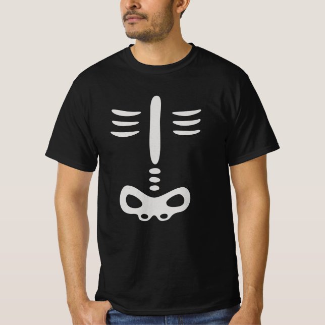 T-shirt Costume de squelette pour enfants d'Halloween (Devant)