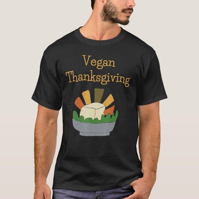 T-shirt Costume de Thanksgiving Végétalien Fall Happy (Devant)
