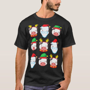 T-shirt Costume de vache de rennes de lutin de Père Noël J