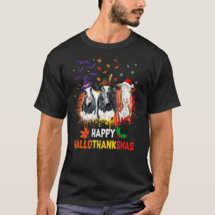 T-shirt Costume de vache génisse Halloween Thanksgiving No