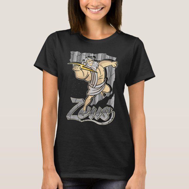 T-shirt Costume de Zeus DieuHéros Grec Formation Guerre (Devant)