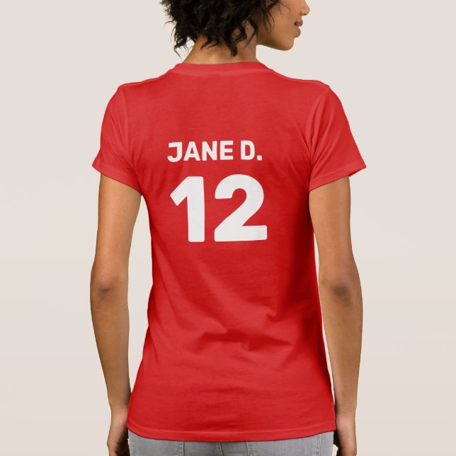 T-shirt Costume d'équipe modèle personnalisé (conception a (Dos)