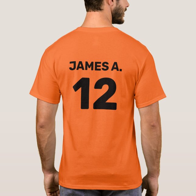 T-shirt Costume d'équipe modèle personnalisé (conception a (Dos)