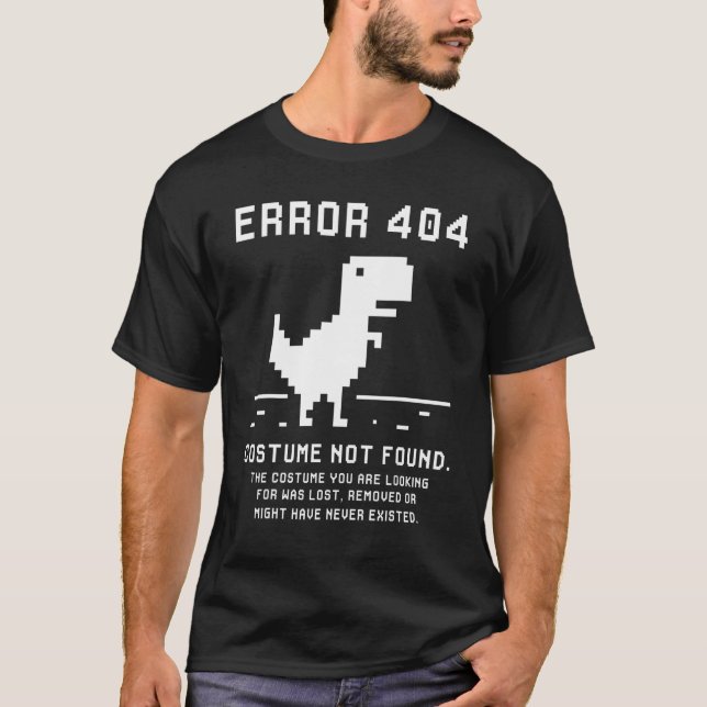 T-shirt Costume d'erreur Halloween 404 non trouvé Codeur P (Devant)