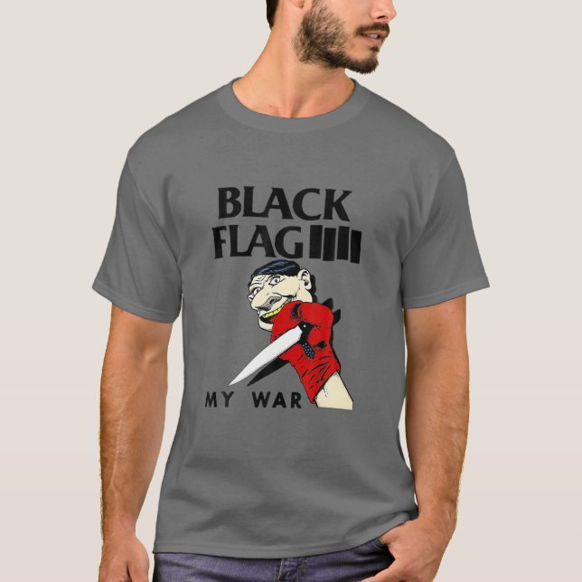 T-shirt Costume Design Black-Flag My War Essential Classic (Devant)