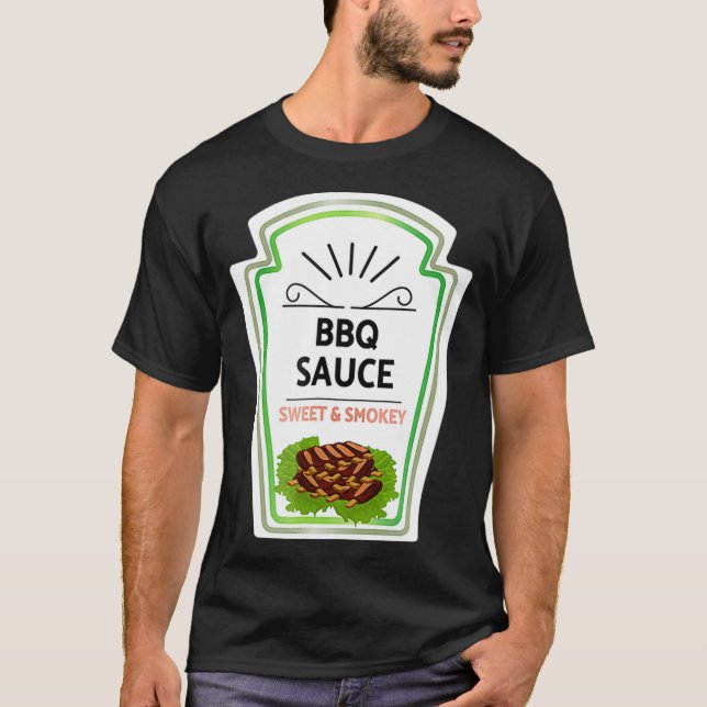 T-shirt Costume d'Halloween à la sauce barbecue (Devant)
