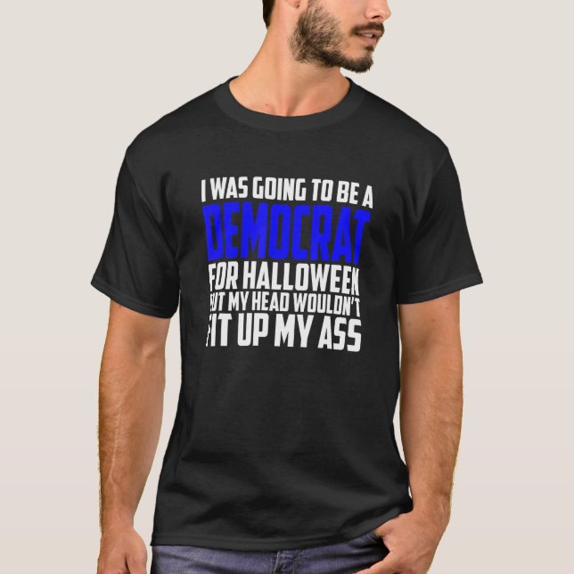 T-shirt Costume d'Halloween adulte anti-libéral 1 (Devant)