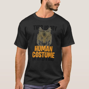 T-shirt Costume d'Halloween C'est mon costume humain Je su