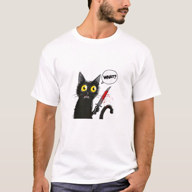 T-shirt Costume d'Halloween Chat Noir Quel Amoureux des ch (Devant)