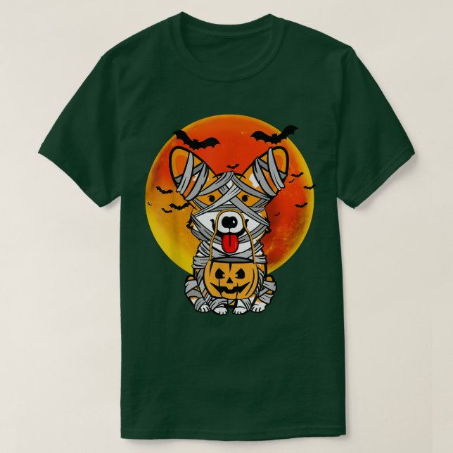 T-shirt Costume d'Halloween chien Welsh Corgi maman Citrou (Design devant)