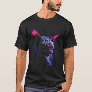 T-shirt Costume d'Halloween de chat Sphynx drôle effrayant