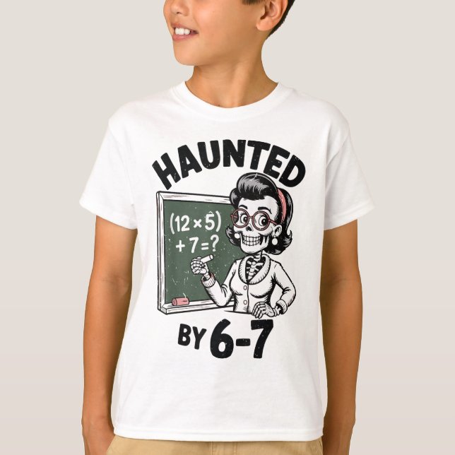 T-shirt Costume d'Halloween de professeur de mathématiques (Devant)