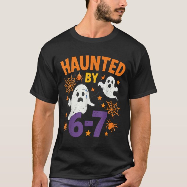 T-shirt Costume d'Halloween de professeur de maths fantôme (Devant)