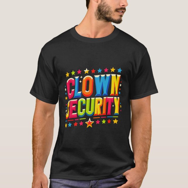 T-shirt Costume d'Halloween de sécurité des clowns (Devant)