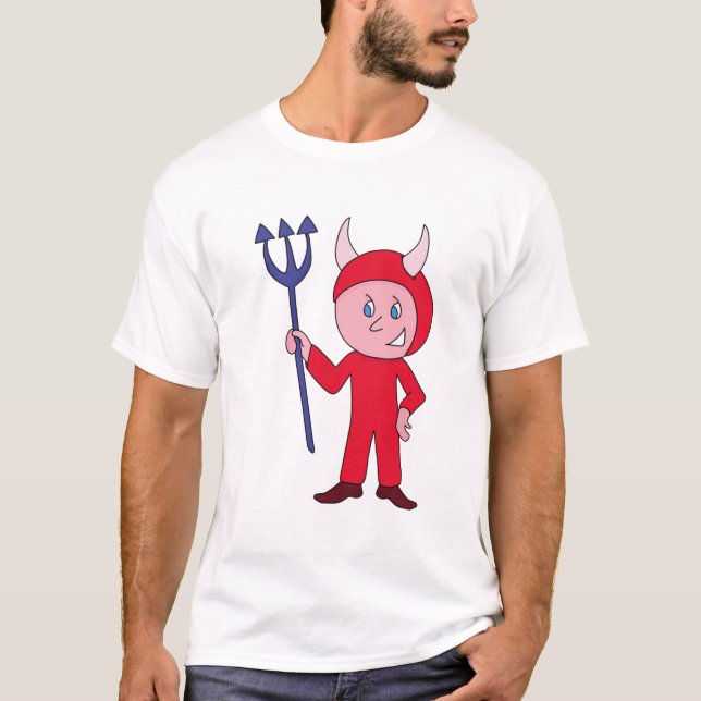 T-shirt Costume d'Halloween diabolique (Devant)