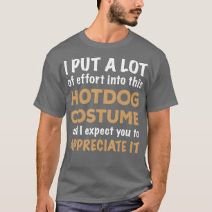 T-shirt Costume d'Halloween Easy Lazy Hotdog