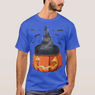 T-shirt Costume d'Halloween Éffrayant Jack-o'-lantern Casq