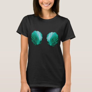 T-shirt Costume d'Halloween en forme de sirène avec coquil