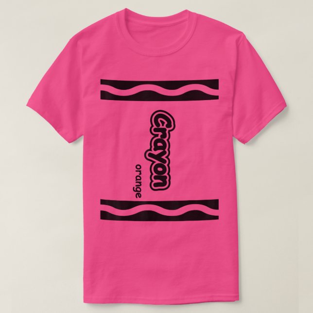 T-shirt Costume d'Halloween facile Crayon orange  (Design devant)