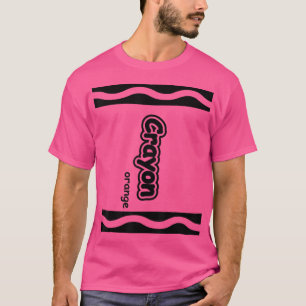 T-shirt Costume d'Halloween facile Crayon orange