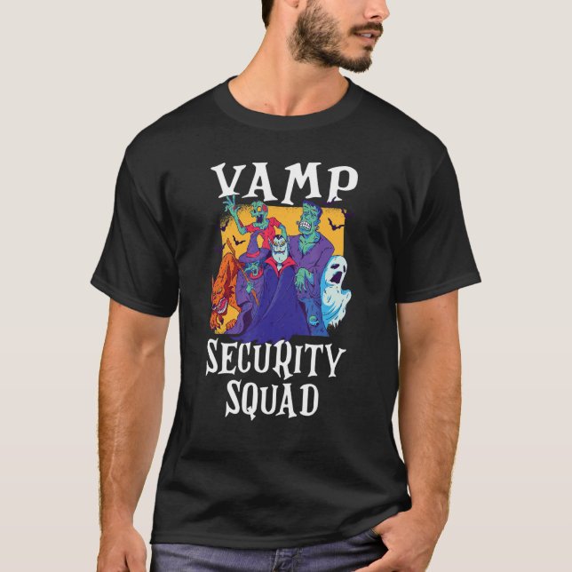 T-shirt Costume d'Halloween facile pour l'équipe de sécuri (Devant)