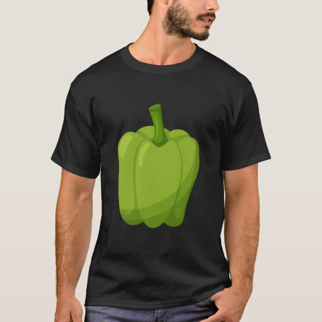 T-shirt Costume d'Halloween Fruit vert poivron amusant (Devant)