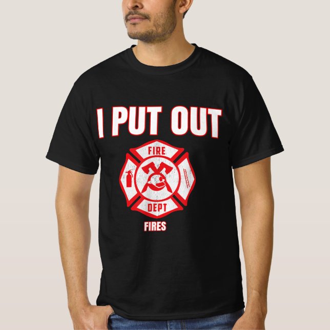 T-shirt Costume d'Halloween Funny Pompier J'ai mis le feu (Devant)