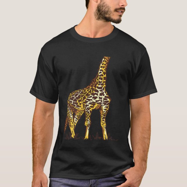T-shirt Costume D'Halloween Giraffe Pour Filles (Devant)