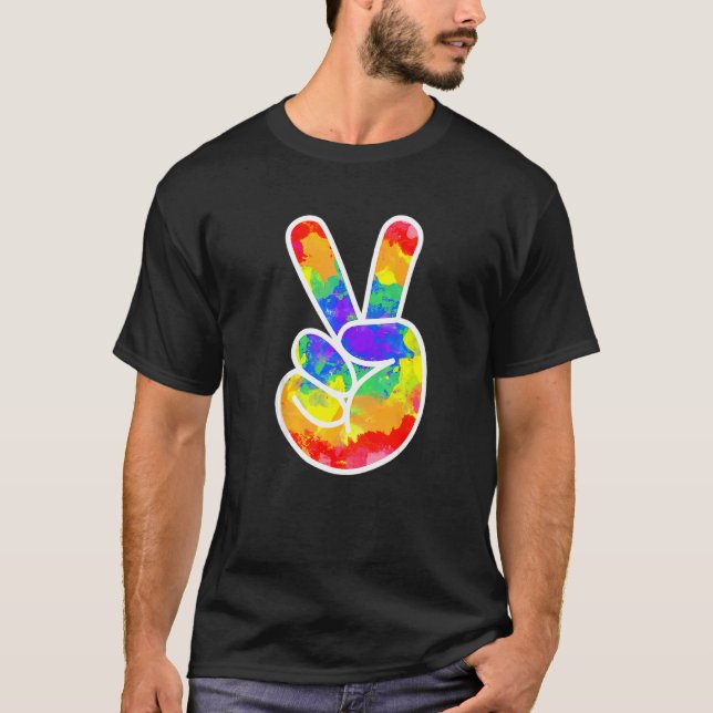 T-shirt Costume d'Halloween Hippie 60s les années 70 Tie D (Devant)
