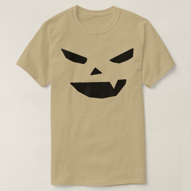 T-shirt Costume d'Halloween Jack O'Lantern Citrouille visa (Design devant)