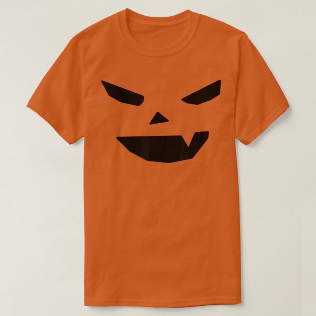 T-shirt Costume d'Halloween Jack O'Lantern Citrouille visa (Design devant)