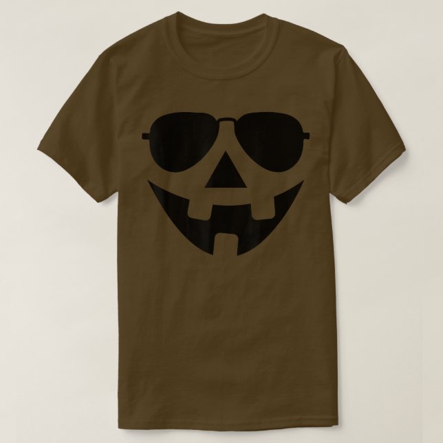 T-shirt Costume d'Halloween Jack O'Lantern Citrouille visa (Design devant)