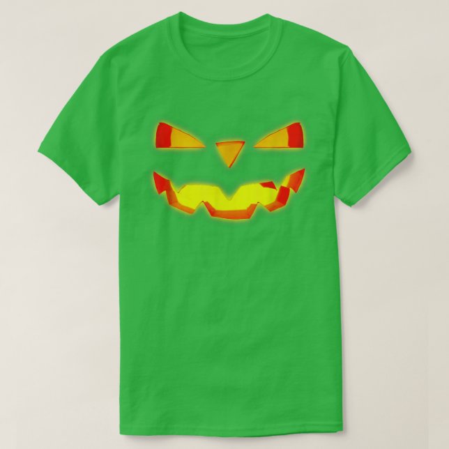T-shirt Costume d'Halloween Jack O'Lantern Citrouille visa (Design devant)