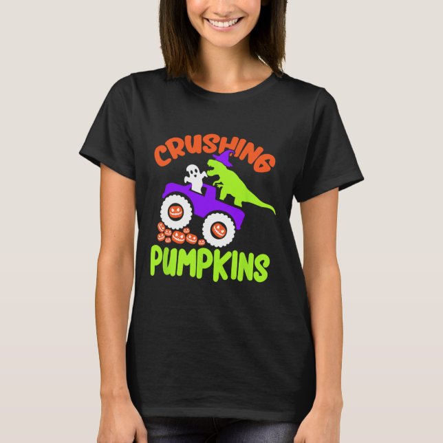 T-shirt Costume d'Halloween pâle Citrouille (Devant)