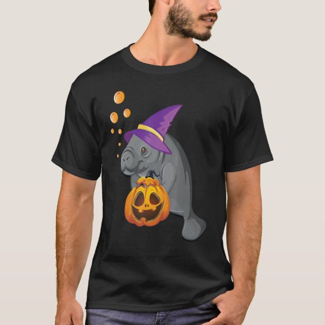 T-shirt Costume d'Halloween pâle Manat Citrouille Vache de (Devant)