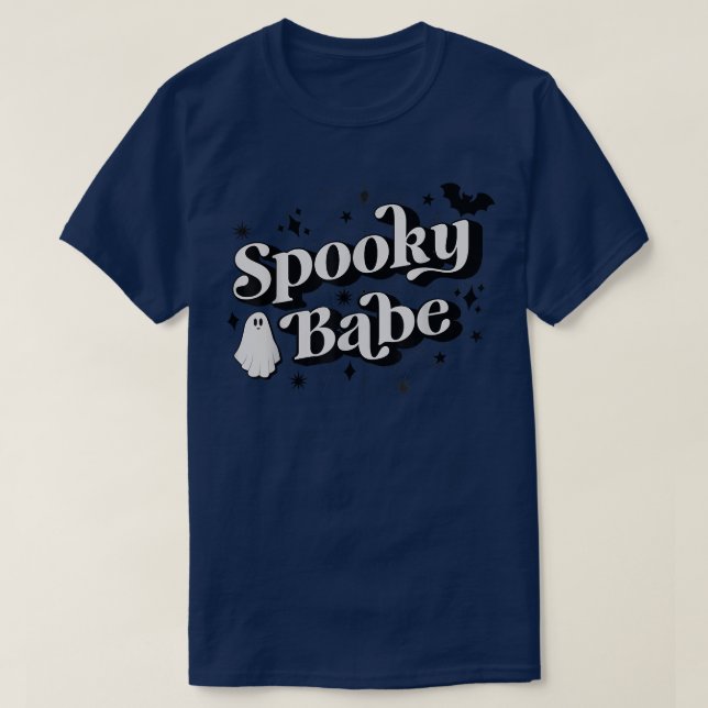 T-shirt Costume d'Halloween pour bébé Éffrayant rétro vint (Design devant)