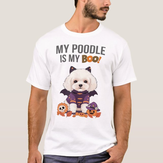 T-shirt Costume d'Halloween pour caniche  Mon caniche est  (Devant)