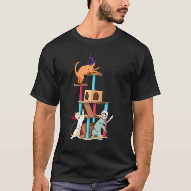 T-shirt Costume d'Halloween pour chat Vampire Sorcière Cha (Devant)