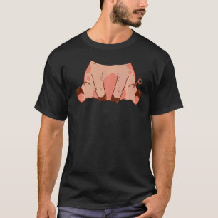 T-shirt Costume d'Halloween pour la tête de porc facile à