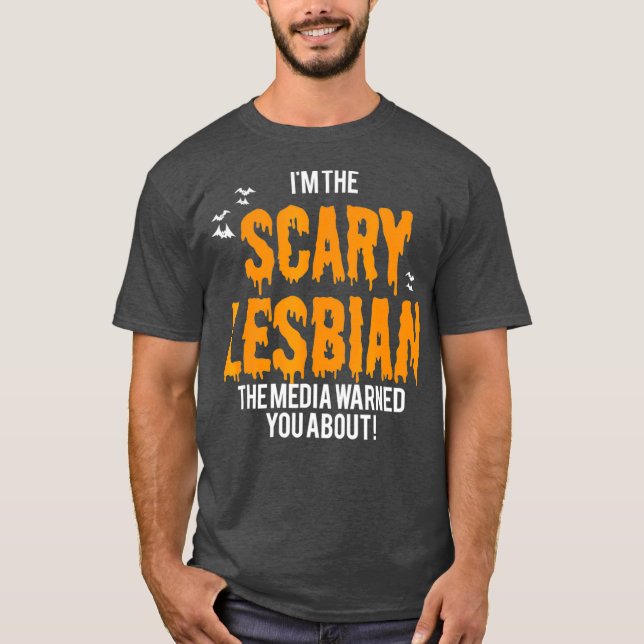 T-shirt Costume d'Halloween Scary Couple lesbien s Lesbian (Devant)
