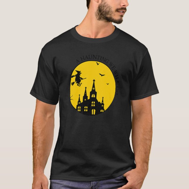 T-shirt Costume d'halloween sorcier Broomstick (Devant)