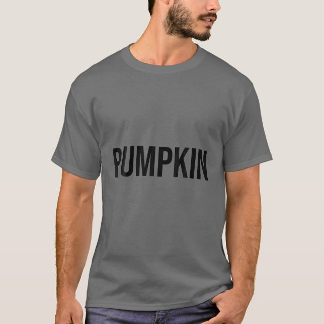 T-shirt Costume d'Halloween Word citrouille (Devant)