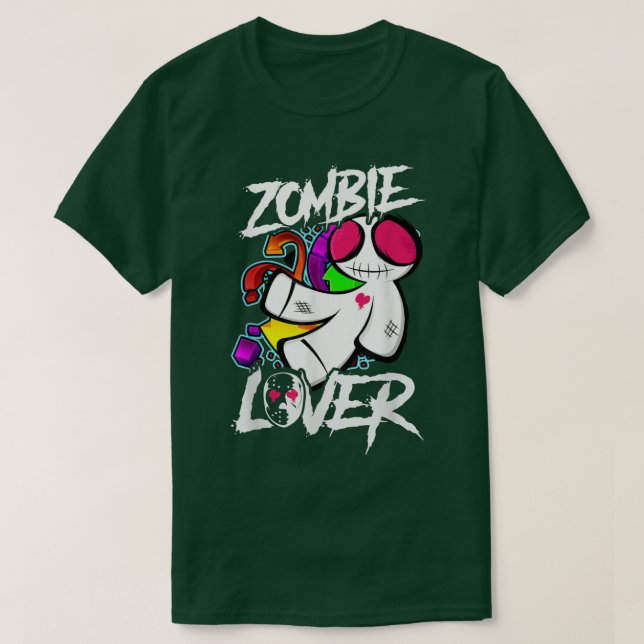 T-shirt Costume d'Halloween Zombie Lover Scary 6934 (Design devant)