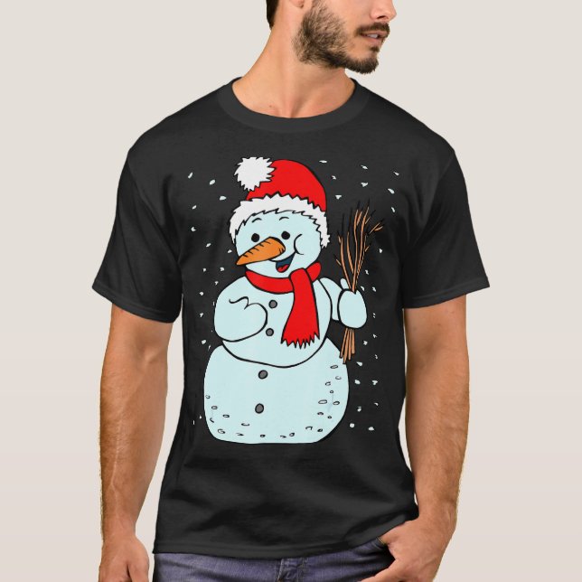 T-shirt Costume d'hiver Snowman Snowwomen Snowperson (Devant)