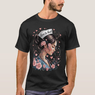 T-shirt Costume d'infirmière florale, Amour guérisseur, Cœ