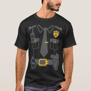 T-shirt Costume d'officier de police pénitentiaire d'Hallo