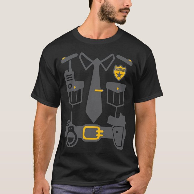 T-shirt Costume d'officier de police pénitentiaire d'Hallo (Devant)