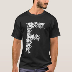T-shirt Costume drôle d'Halloween Lettre Majuscule F Initi